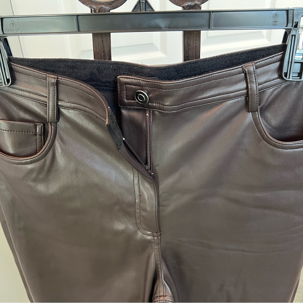 HOT SALE!🔥 Halogen Faux leather 5 pocket pants w/ soft lining, button close NWT
